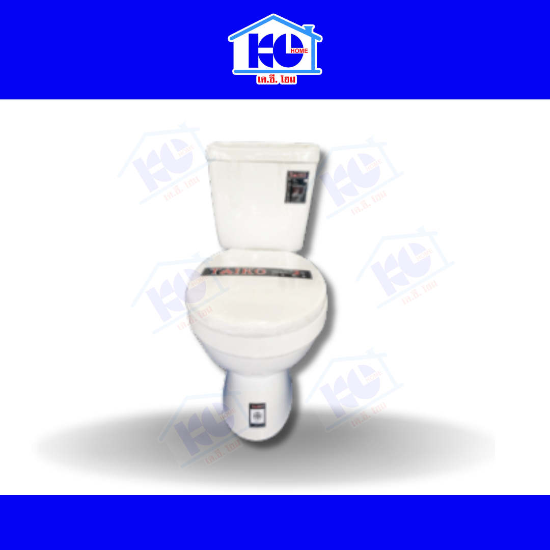 ชักโครกสองชิ้นกดบน สีขาว TAIKO MS2550