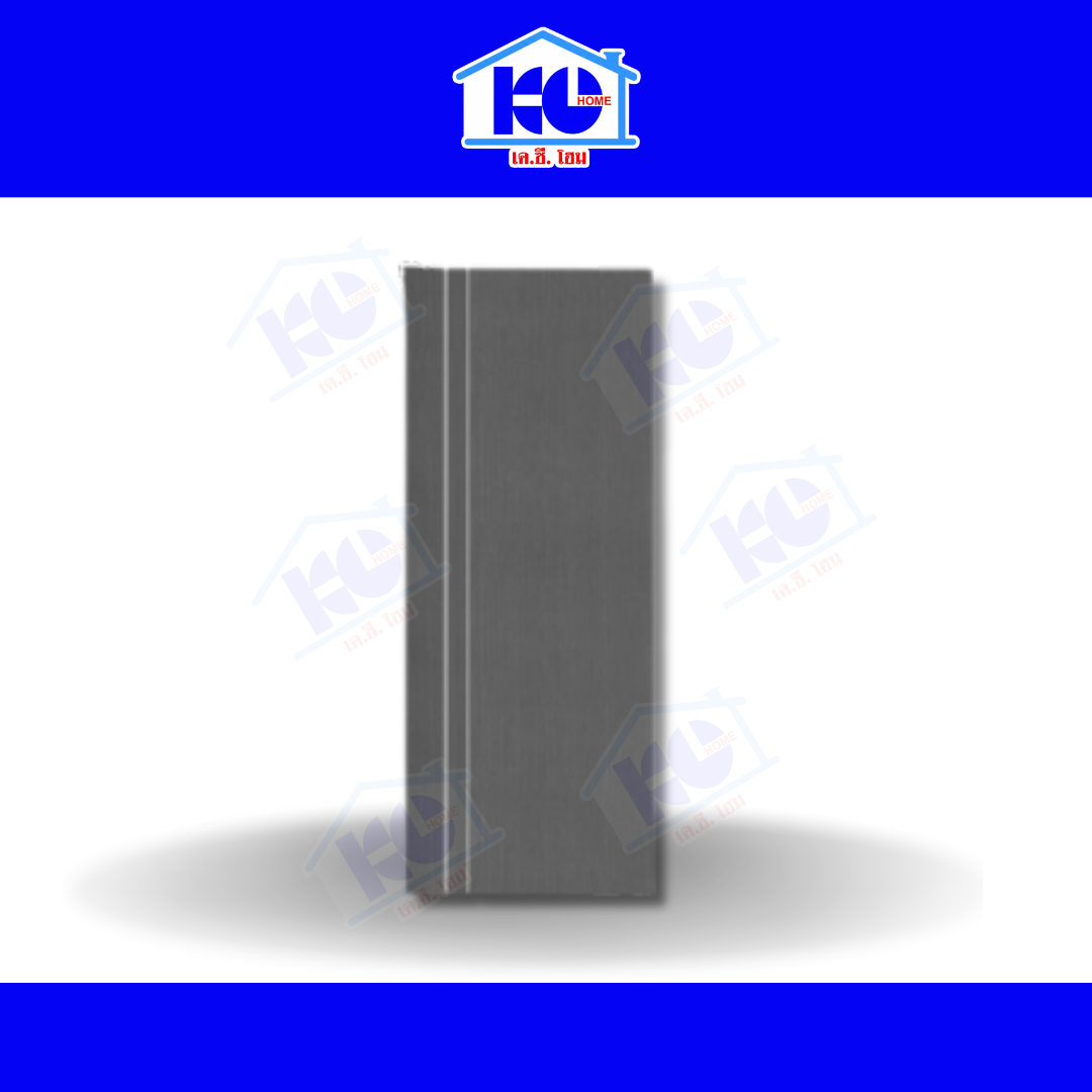 ประตู HDF ปิดผิว Pvc Film สีเทาเข้ม ไม่เจาะ