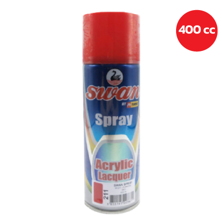 สีสเปรย์ SWAN สีแดง 400cc.