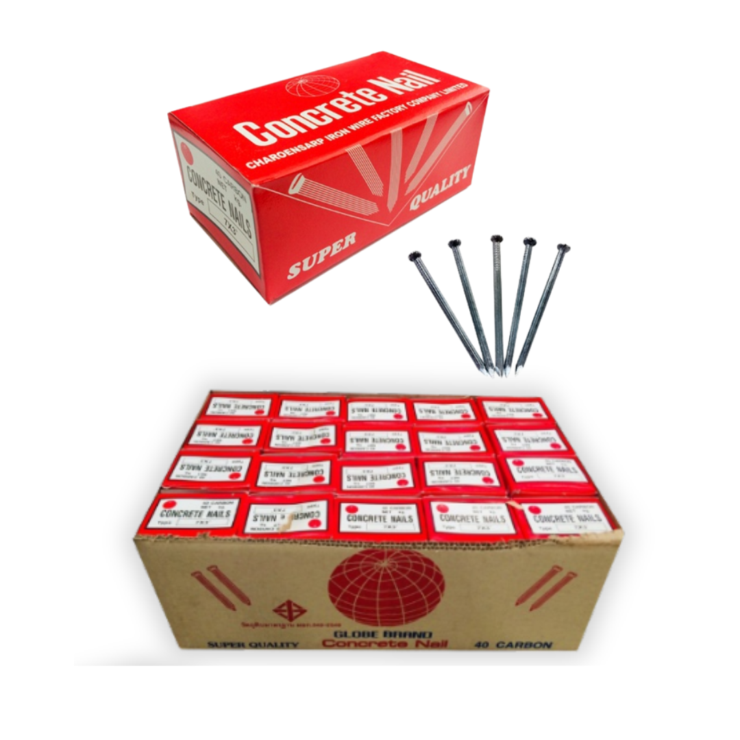 ตะปูคอนกรีต 7x3ตราลูกโลก(กล่อง)