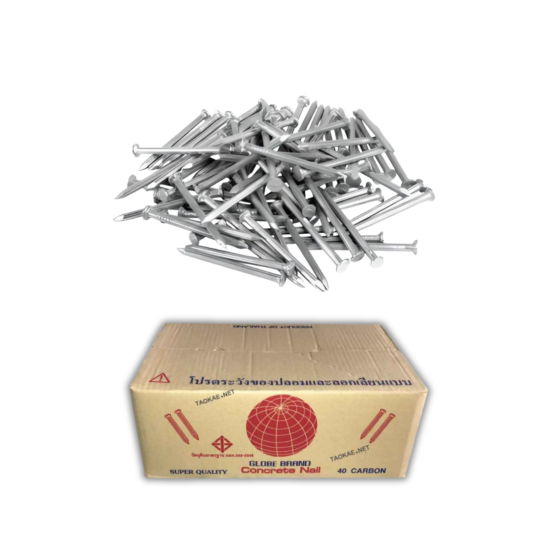 ตะปูคอนกรีต 9X1.1/2 ตรานก/ลูกโลก