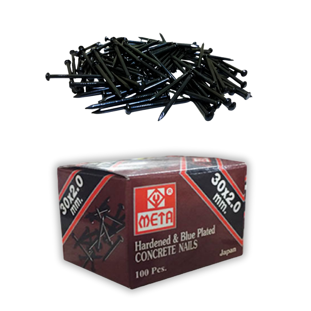 ตะปูคอนกรีตดำ ตรา Meta ขนาด 30x2.0 มิลลิเมตร