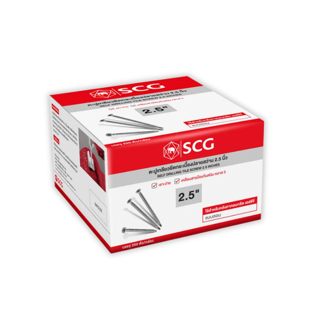 ตะปูเกลียวยึดกระเบื้อง 2.5 นิ้ว