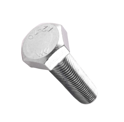 น็อตหัวเหลี่ยมเกลียวตลอดขนาด 5/16 x 2.1/2 นิ้ว ไม่ชุบ