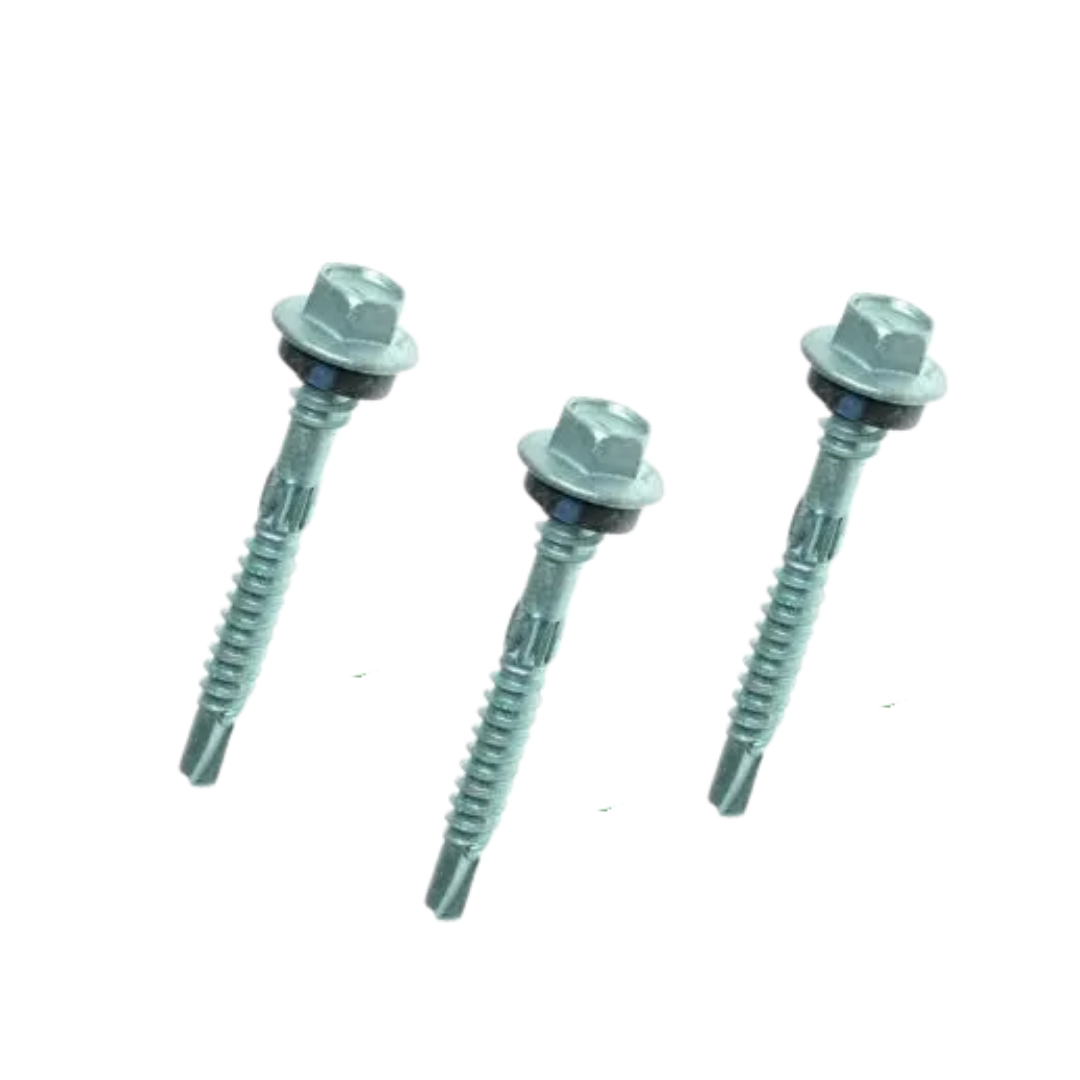 สกรูปลายสว่าน #12-14x48 สีเขียวเข้ม