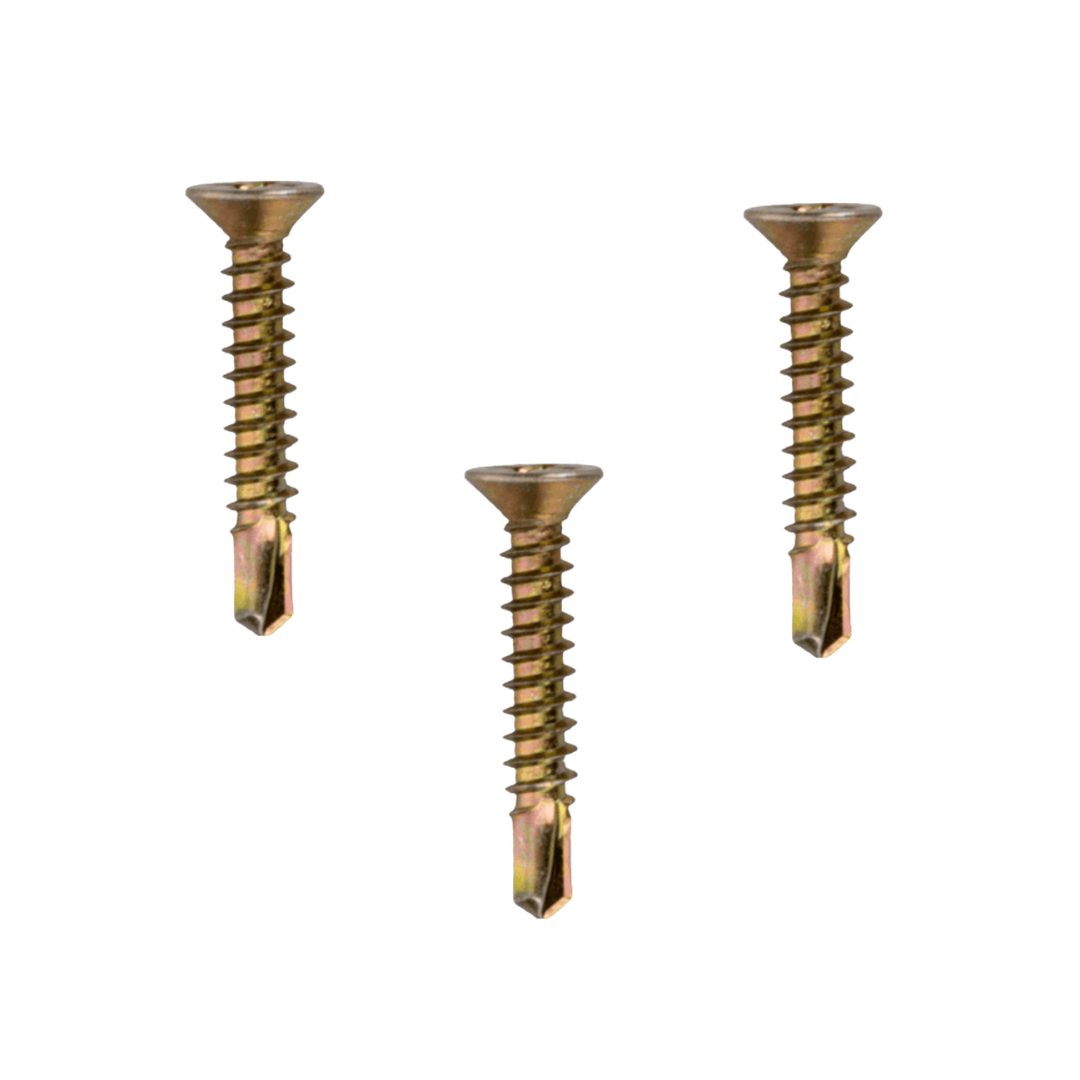 สกรูเกลียวเหล็กปลายสว่าน เบอร์ 8 ยาว 1 นิ้ว (8x1) หัวเตเปอร์แฉก (F)